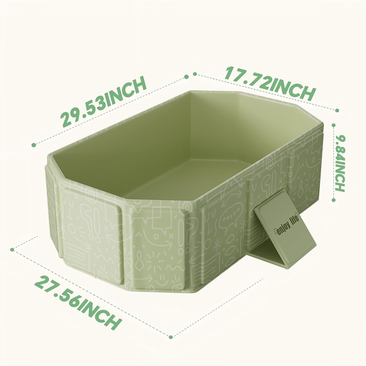 Detalle 2 de IcyByte Collapsible Baby Bathtub, 2.8-Inch Folded