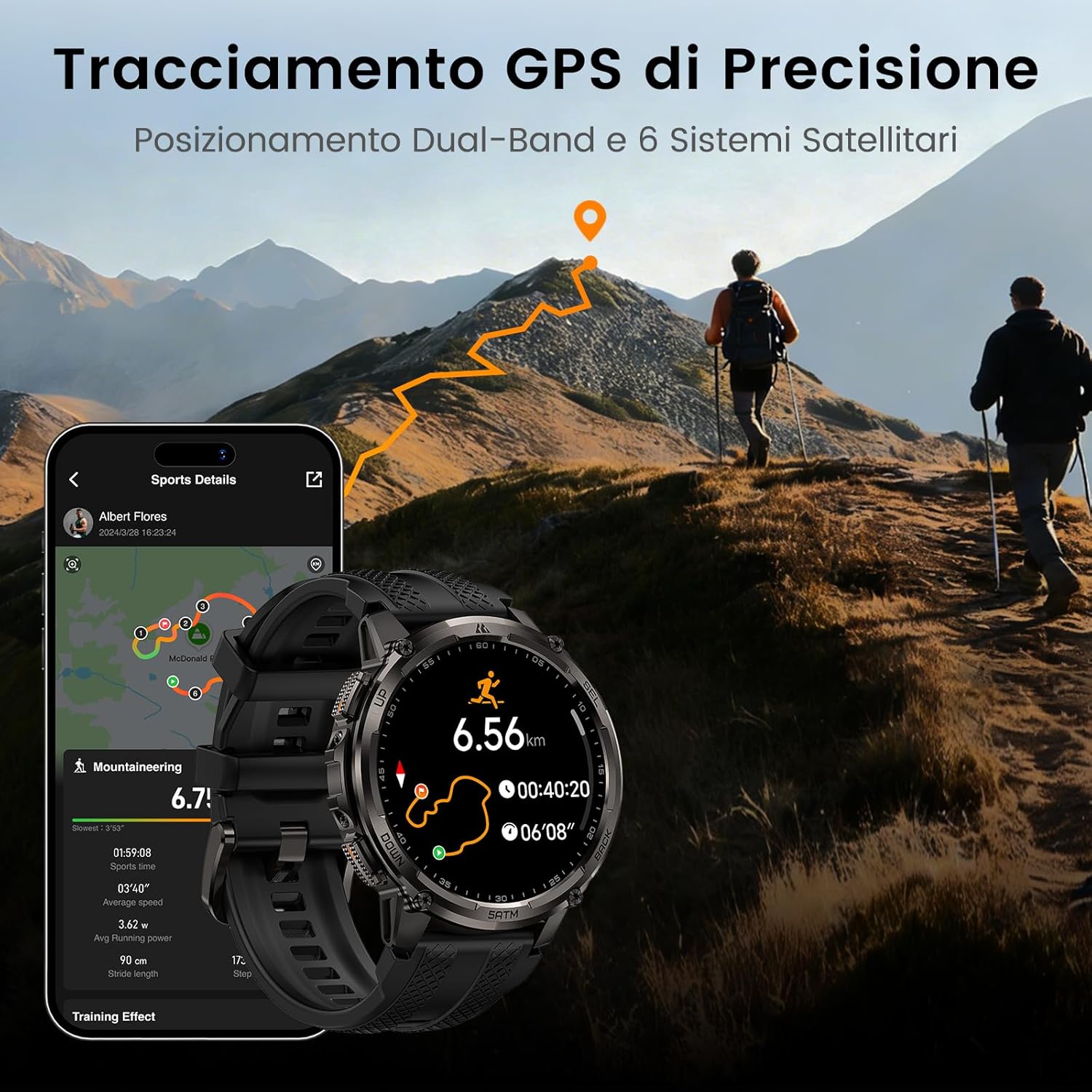 Thumbnail 4 de KOSPET Tank T4C: Smartwatch rugged con GPS, torcia LED e oltre 170 modalità sportive