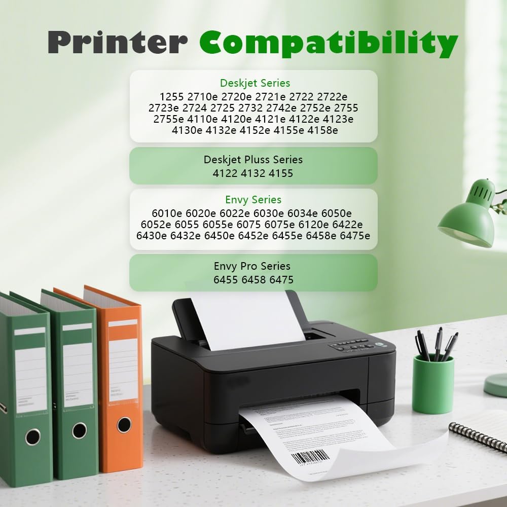 Detalle 2 de JYZBRW 67XL Black Ink Cartridge 2-Pack, Remanufactured for HP Printers