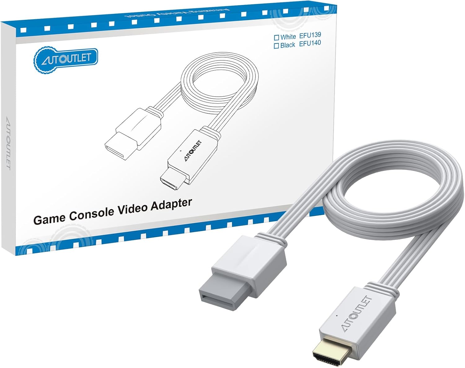 Thumbnail 6 de AUTOUTLET Wii HDMI Adapter – Plug & Play, 150 cm Kabel, 720p/1080p Konverter für Wii