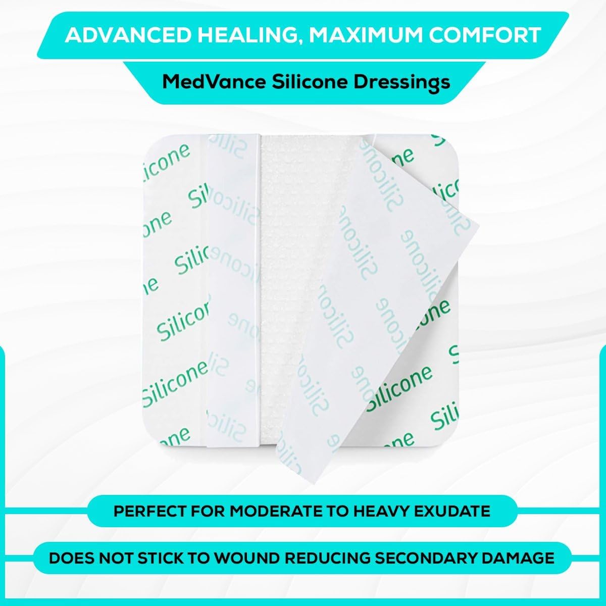 Detalle de MedVance Silicone Foam Dressing 4" x 4