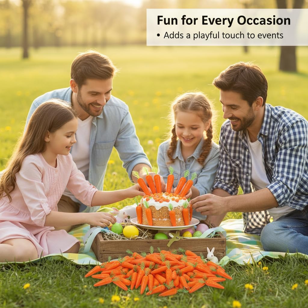 Detalle 1 de QNUIHYE Artificial Carrots, 50-piece set