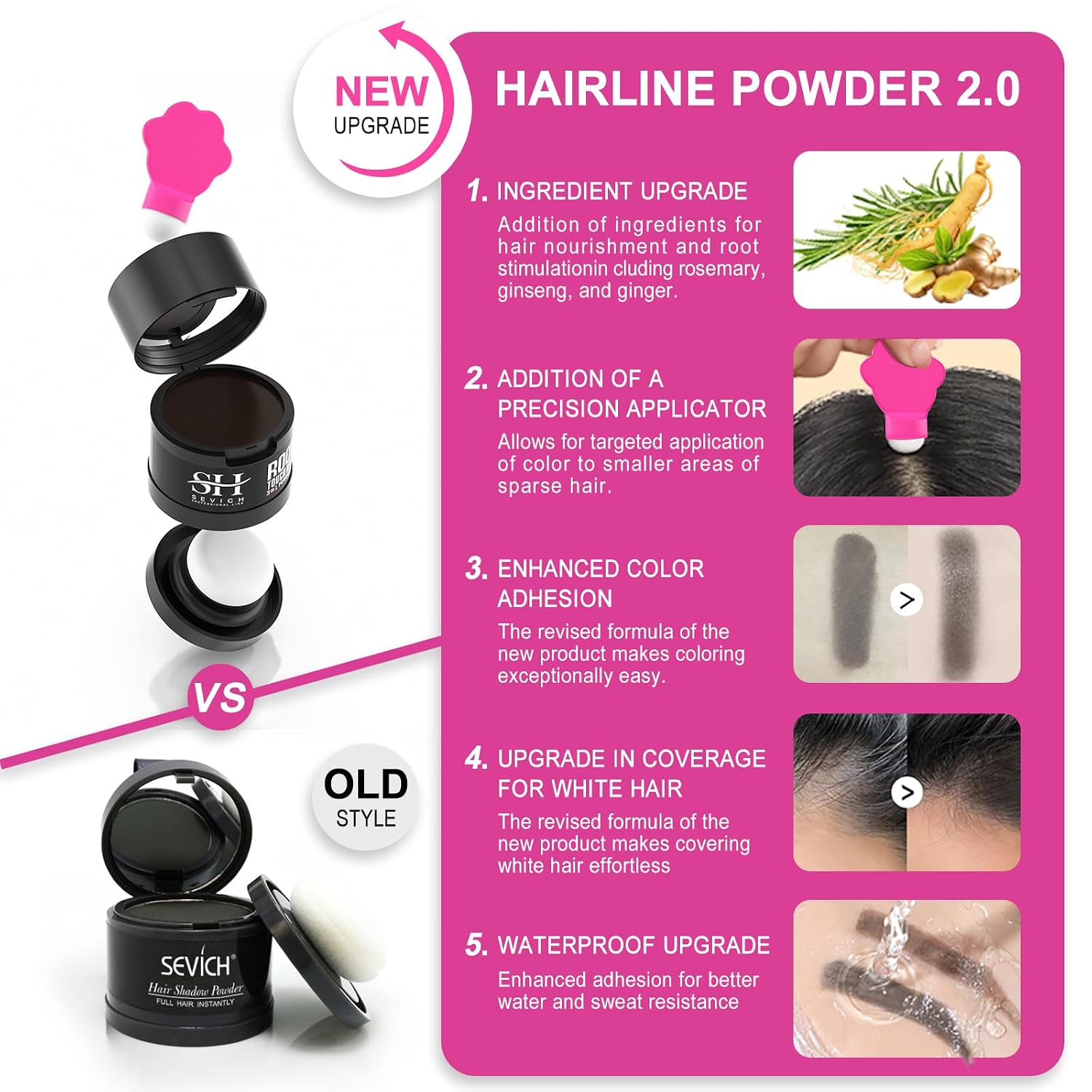 Detalle de Sevich Hairline Powder, Dark Brown