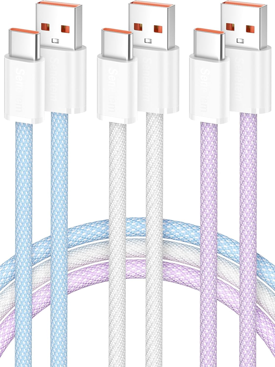 Senetem USB C Cable 3FT 3-Pack USB-C charger cord