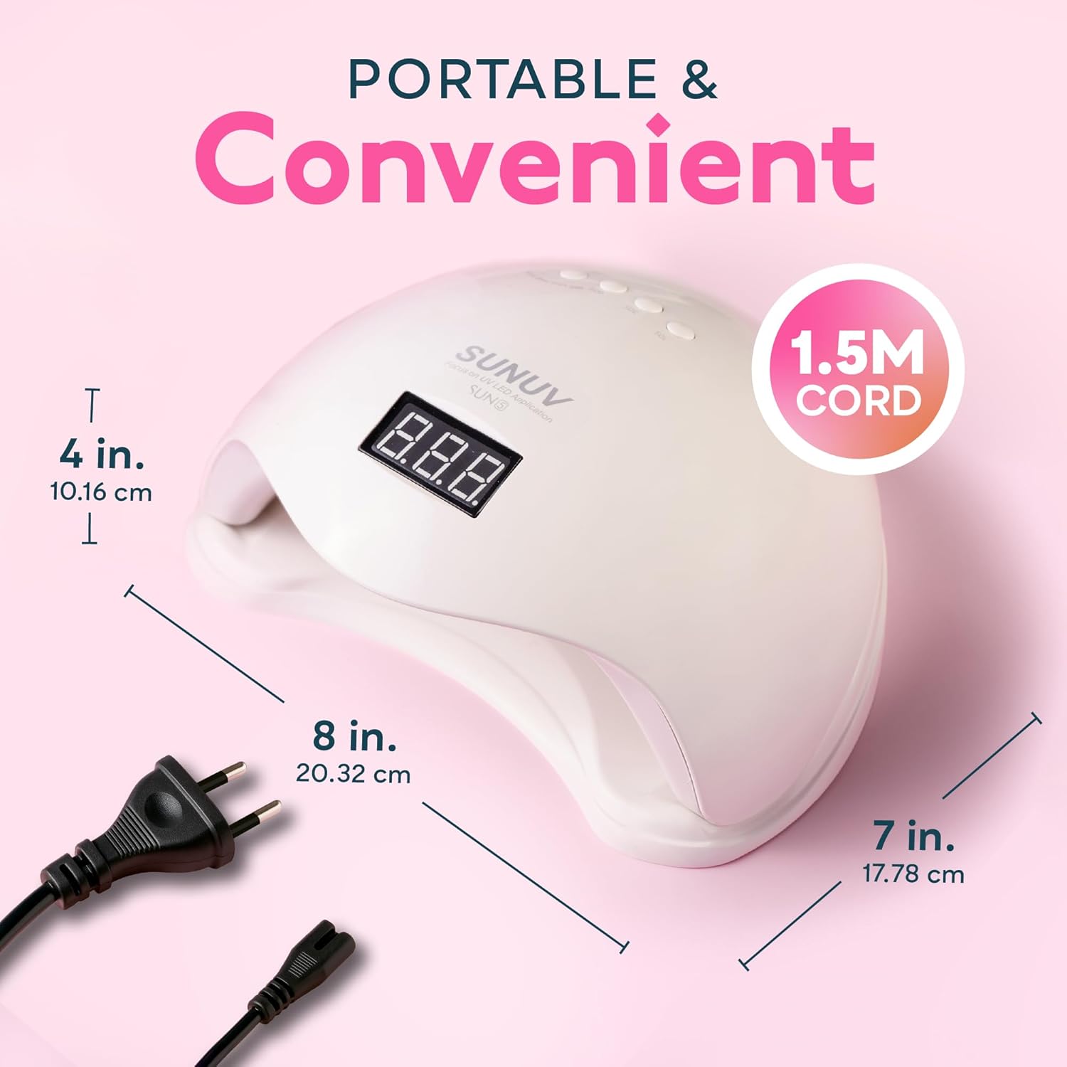 Thumbnail 6 de SUNUV Lampe à Ongles LED UV Sèche-Ongles Smart 2.0 – pour Vernis et Gel, avec Détection et Écran LCD