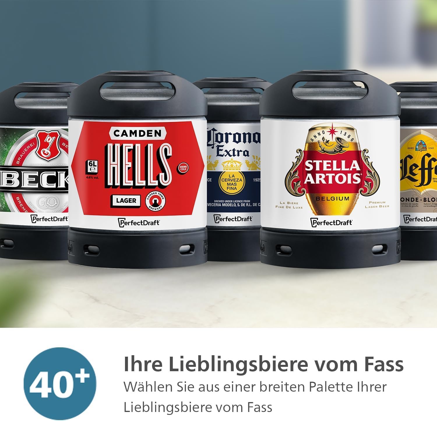 Detalle 2 de Philips PerfectDraft Bierzapfanlage Schwarz – Frisch vom Fass, bis zu 30 Tage