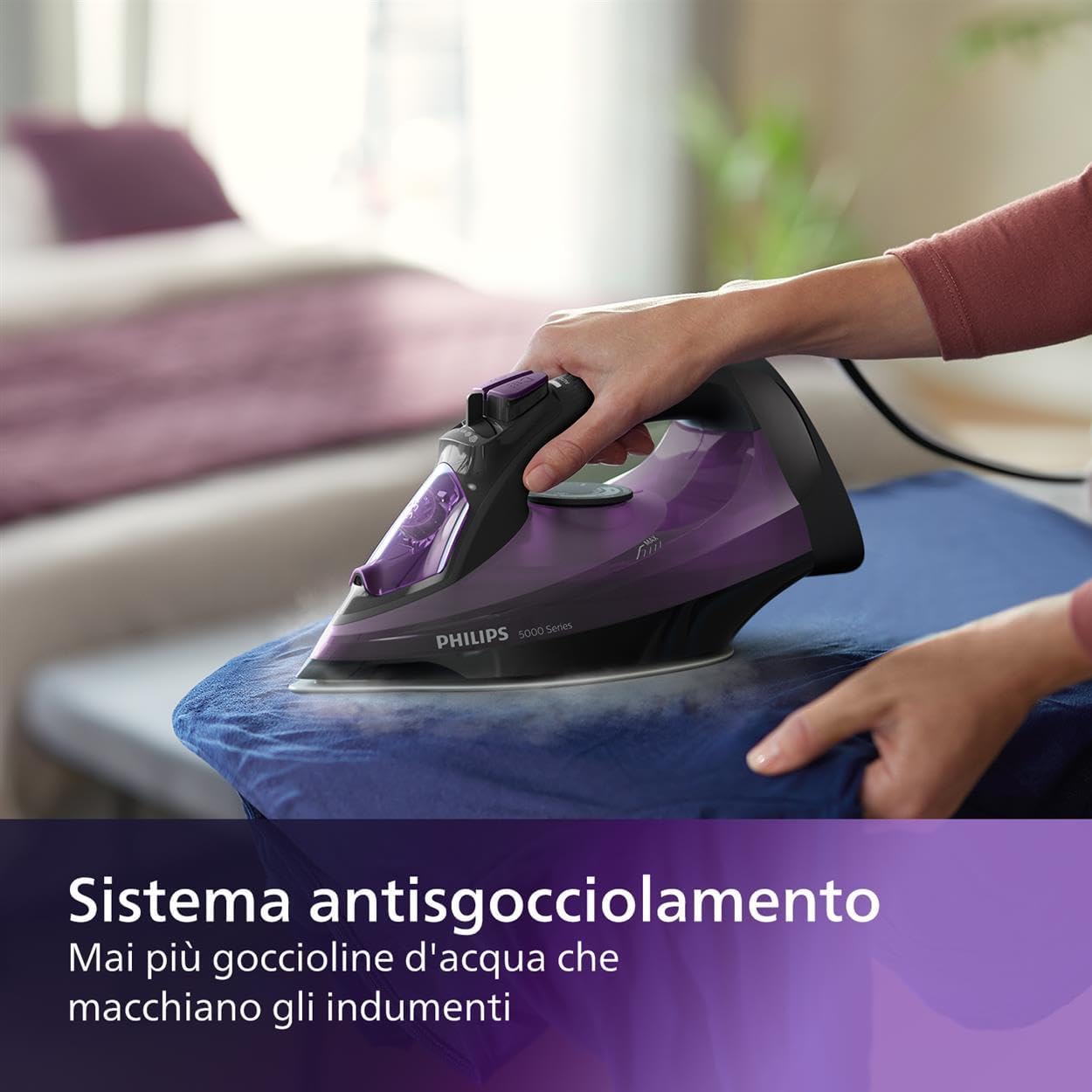 Thumbnail 6 de Philips 5000 Series DST5030/80 Ferro da Stiro a Vapore 2400W – SteamGlide Plus, 45 g/min, Colpo vapore 180 g, Stiratura verticale