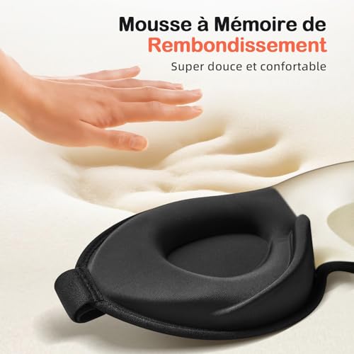 Detalle de INNELO Masque de Sommeil 3D Comfort et Respirant – Éclairage Obscurité et Confort Durable