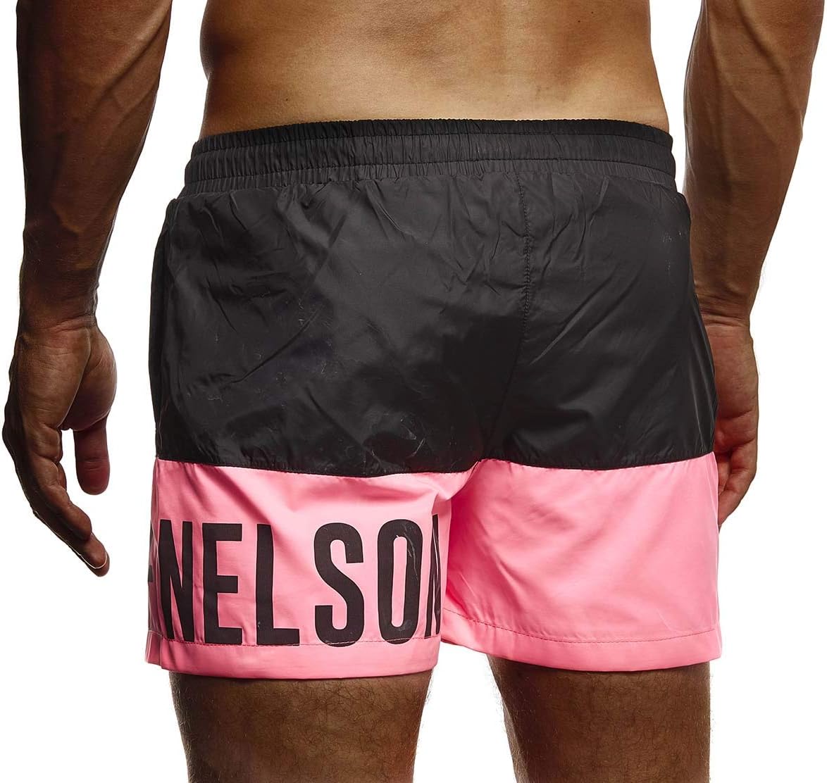 Thumbnail 2 de Leif Nelson Pantaloncini da bagno uomo LN-9240 Rosa Nera (Small)