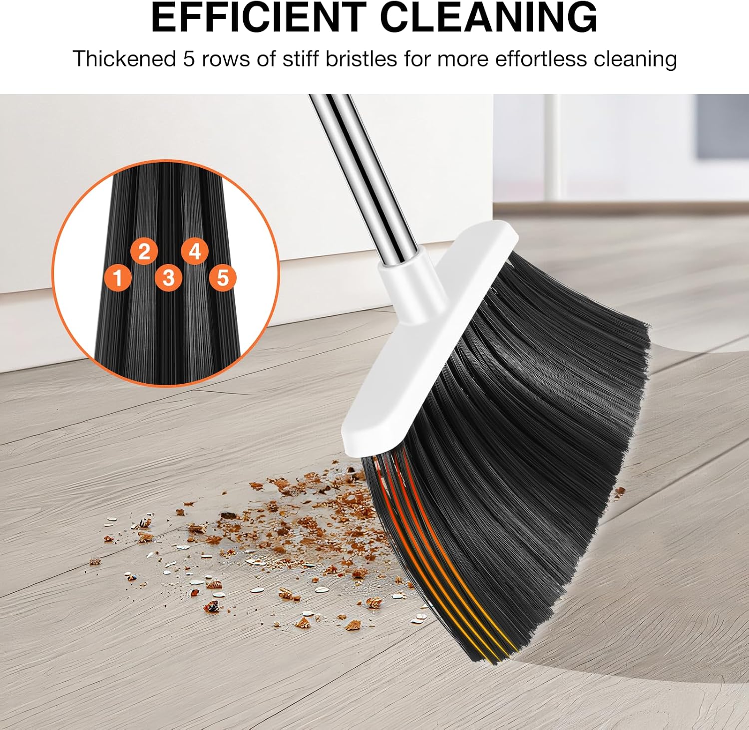 Detalle 2 de NACENA Broom and Dustpan Set, 52-in Handle