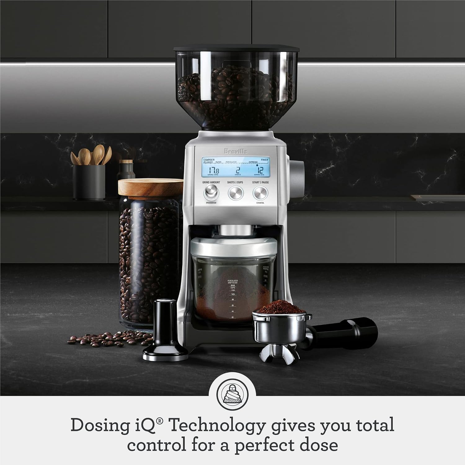 Detalle 2 de Breville Conical Burr Coffee Grinder, 60 Settings