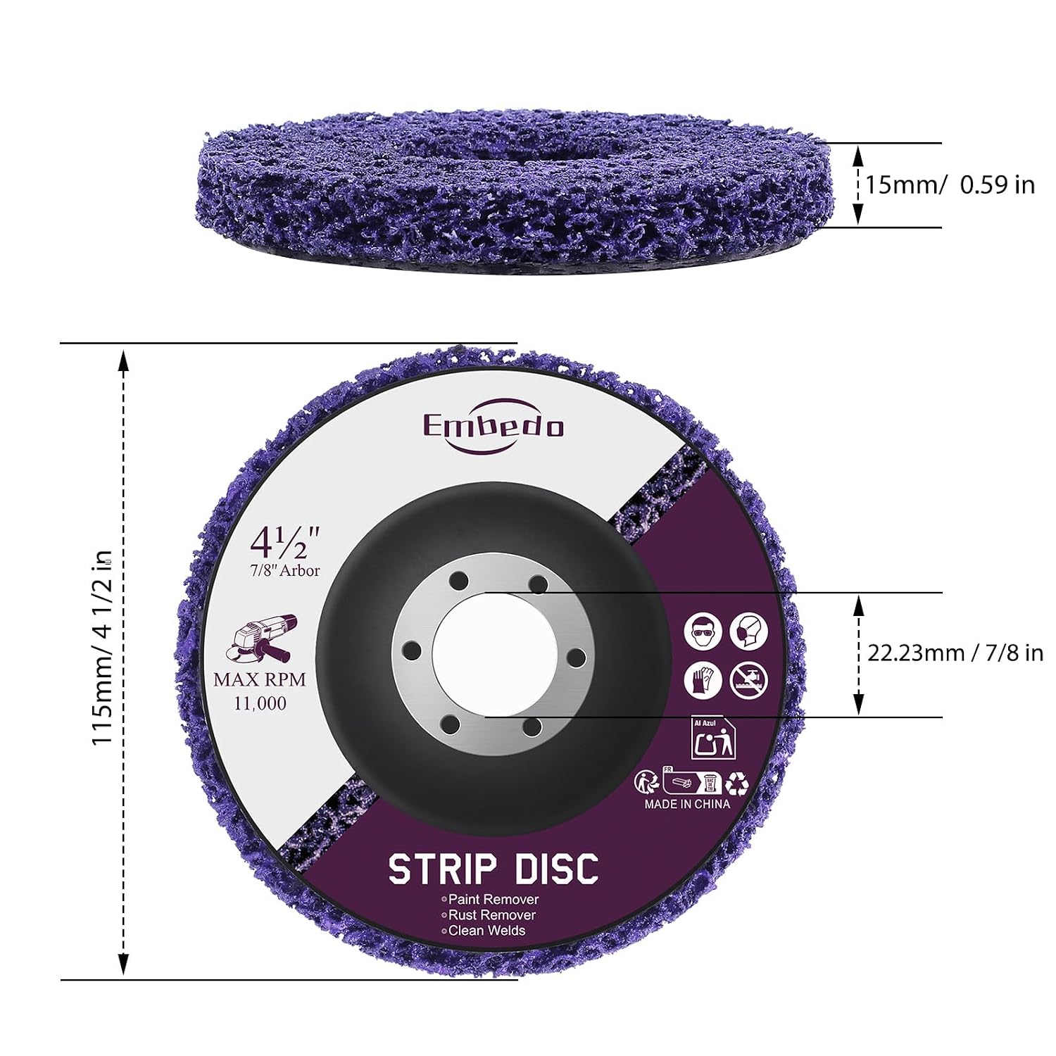 Detalle 2 de 5PCS Strip Discs 115mm for Angle Grinder đź›
