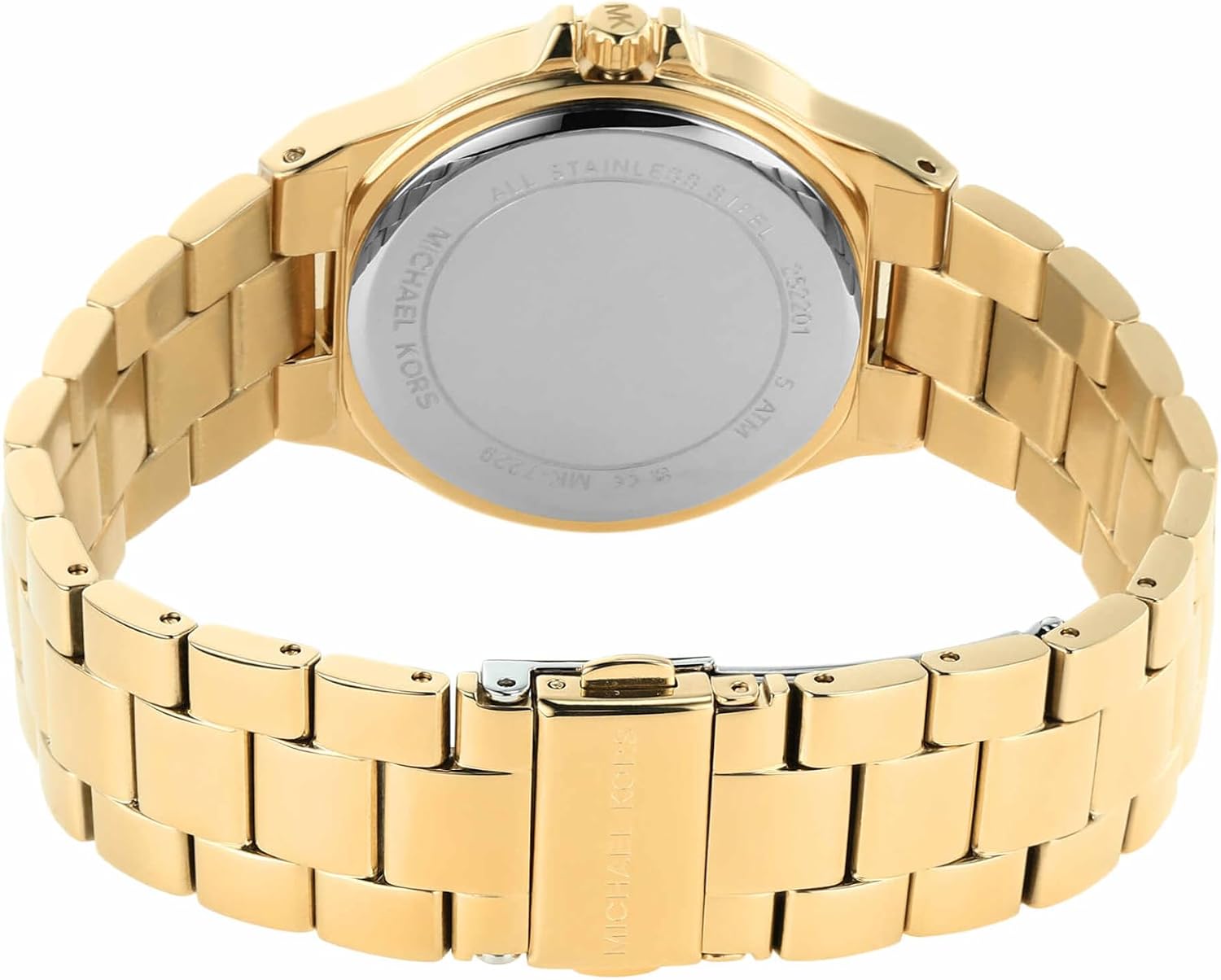 Detalle 2 de Michael Kors Lennox Damenuhr – goldfarbenes Quarzwerk mit Edelstahlarmband
