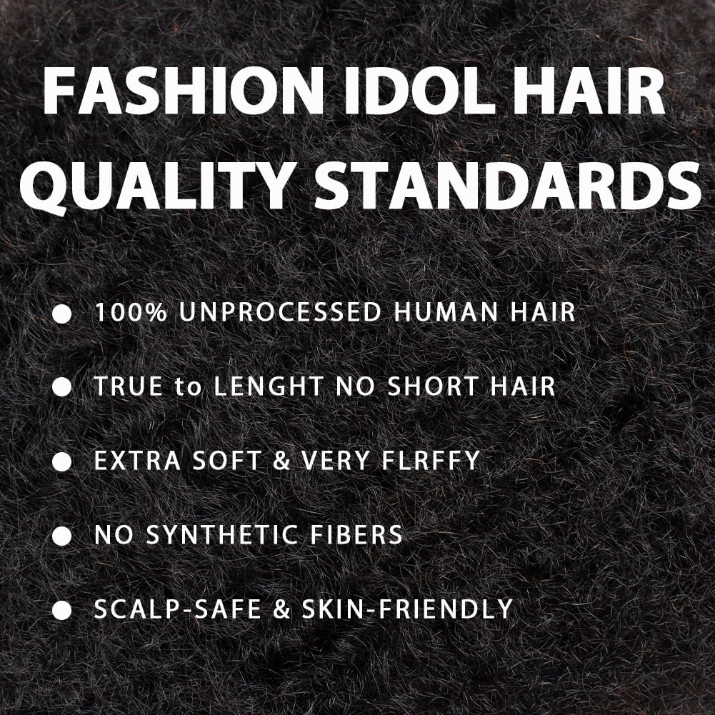 Thumbnail 2 de FASHION IDOL Afro-Kinky Echthaar (100% Human Hair) für Mini Twists, Sister Locs & Loc Repair – 25 cm, Schwarz
