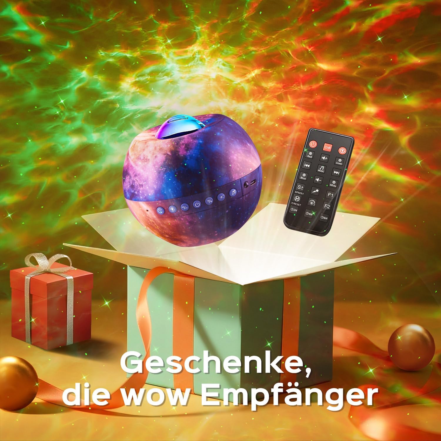 Thumbnail 6 de One Fire Sternenhimmel Projektor für Kinder – mit 15 Farben, 15 Einschlafmusik, Bluetooth & Fernbedienung (lila)