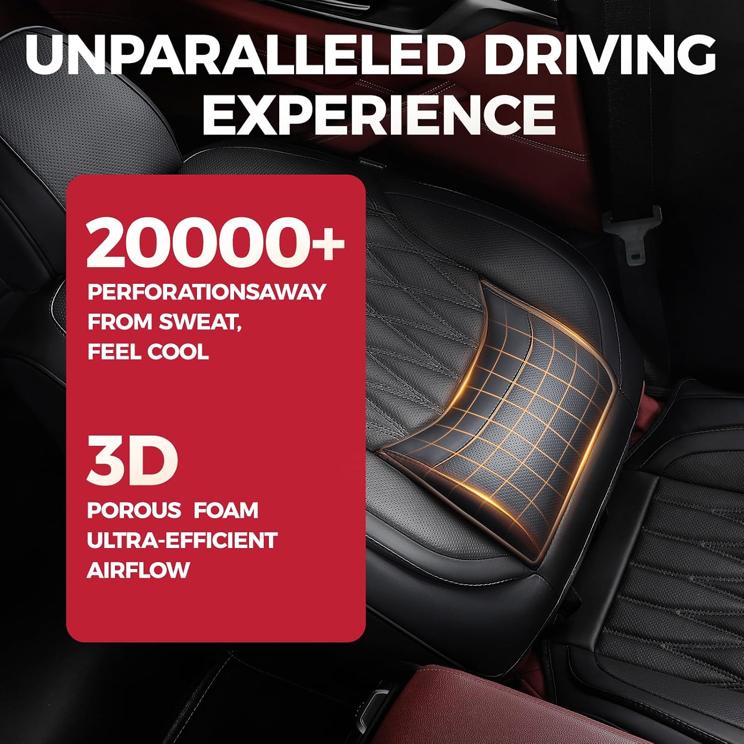 Thumbnail 2 de FREESOO Black Car Seat Covers Full Set – Faux Nappa Leather, Breathable & Waterproof with Lumbar Support