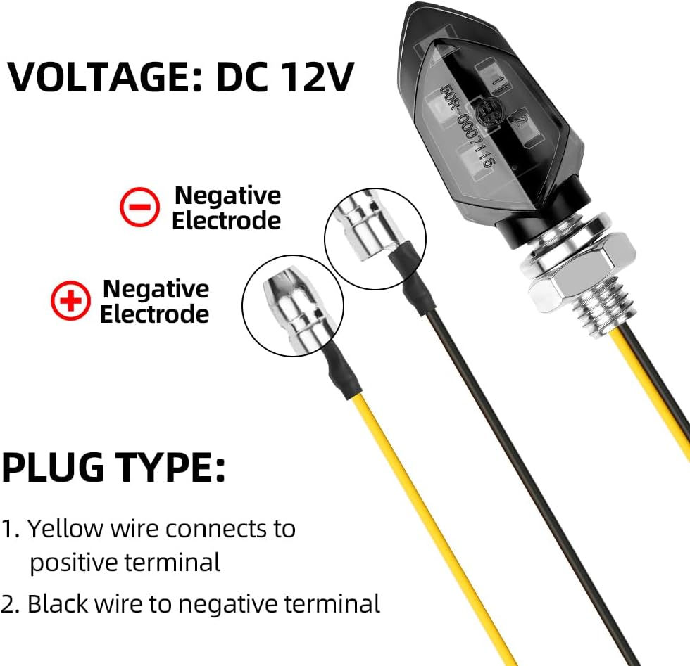 Detalle 2 de LOPHE Indicatore Moto 4Pcs Indicatori di Direzione LED 12V Impermeabili IP65