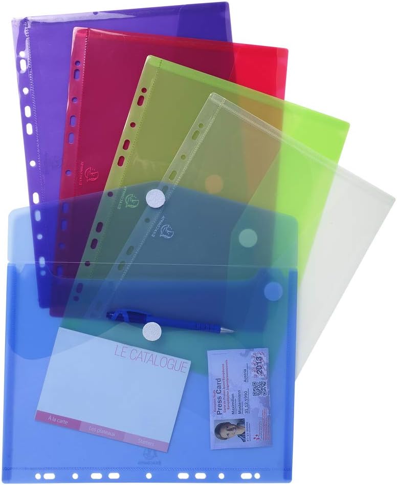 Detalle de Exacompta 57380E bolsa 5 fundas multitaladros
