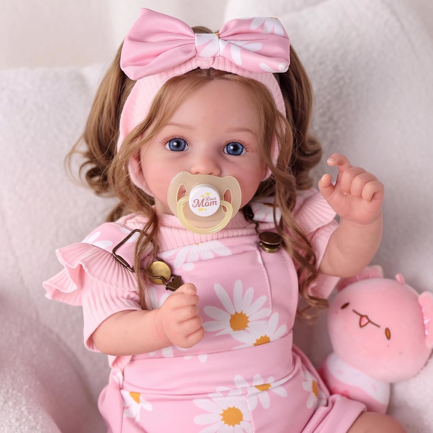 Detalle de BABESIDE Reborn Baby Dolls, 20-Inch Soft Cloth Body with Rooted Hair and Open Eyes