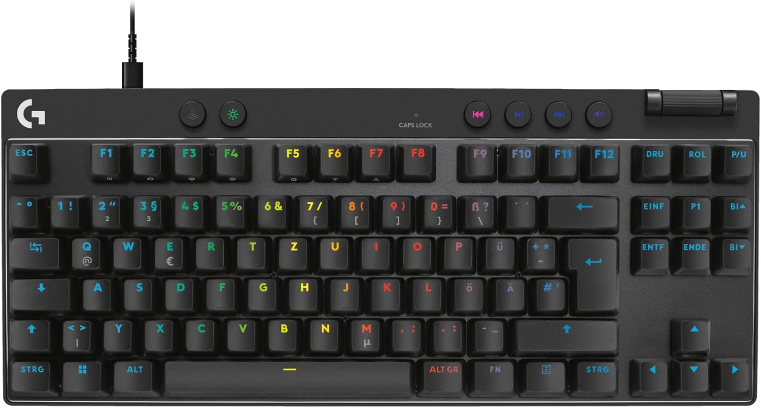 Detalle de Logitech G PRO X TKL Rapid – kabelgebundene Tenkeyless Gaming-Tastatur mit magnetischen Analogschaltern