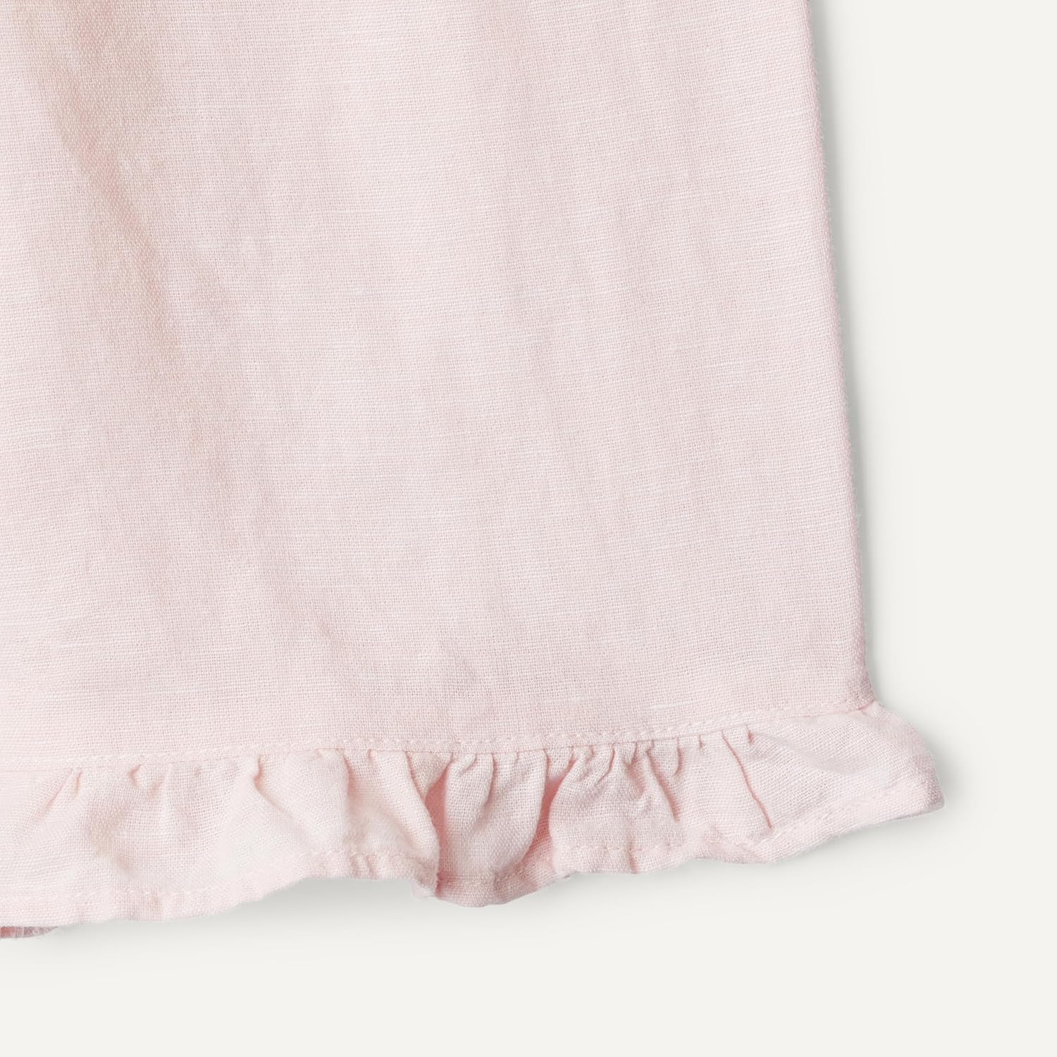 Detalle de Amazon Essentials x Sofia Grainge Toddlers and Baby Girls' Cotton Linen Wide Leg Pull-On Pant with Ruffles