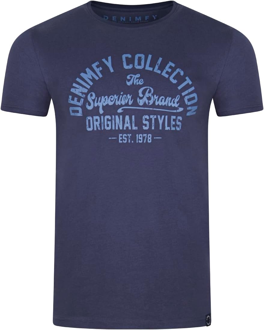 Detalle de DENIMFY 4er-Pack Herren-T-Shirts Regular Fit aus Baumwolle (Rundhals, Kurzarm) – DFNuri