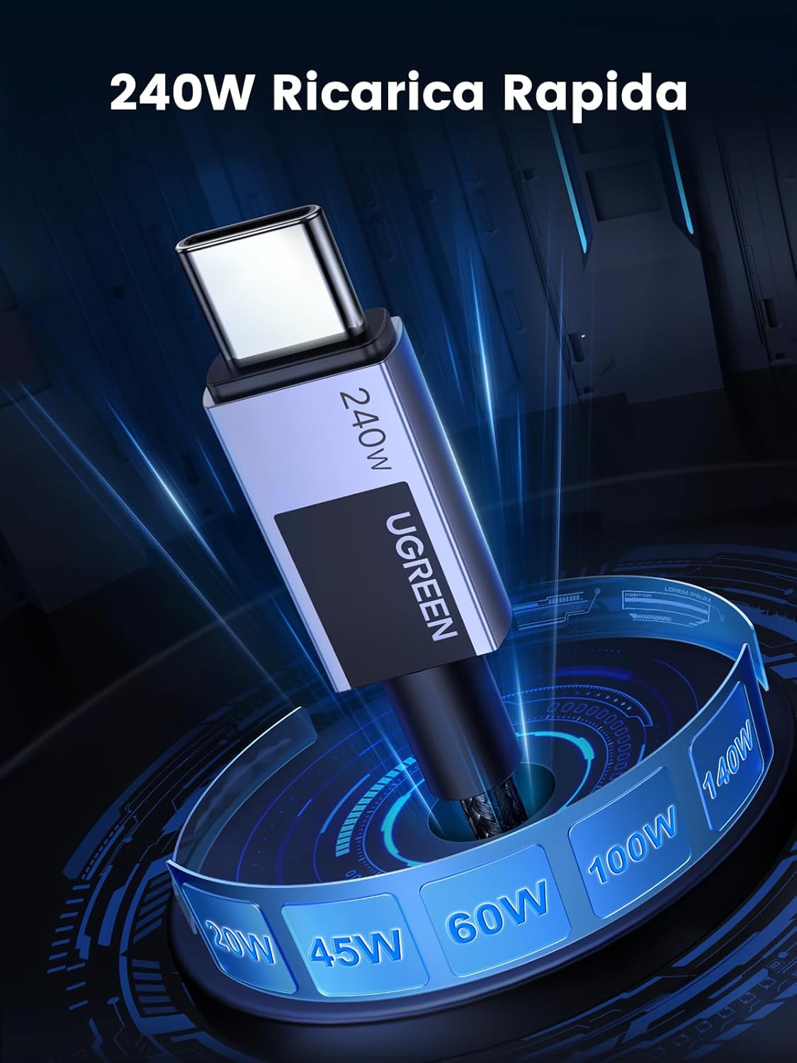 Thumbnail 1 de UGREEN Cavo USB C PD 3.1 240W: ricarica rapida e compatibilità estesa in una guida pratica
