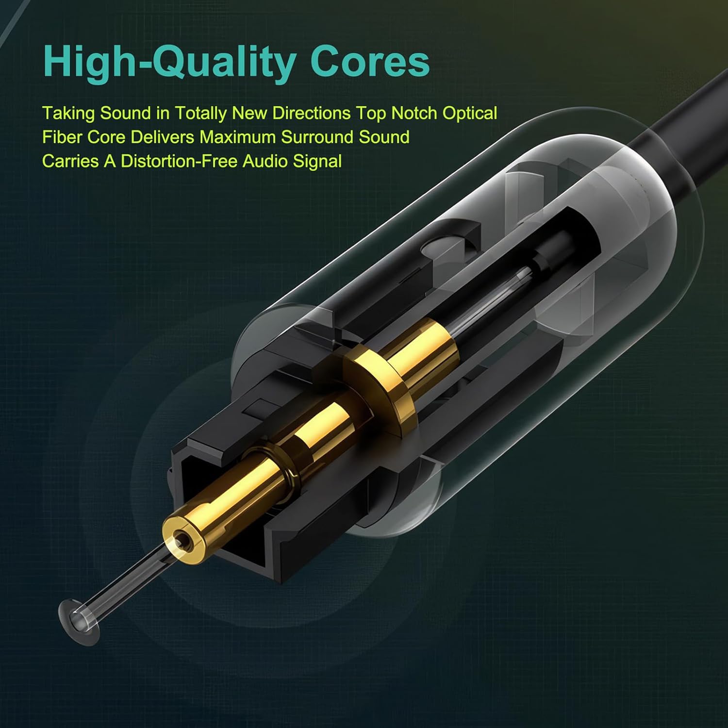Detalle de Pxyelec 10 M Black Digital Fiber Optical Audio SPDIF TosLink Cable
