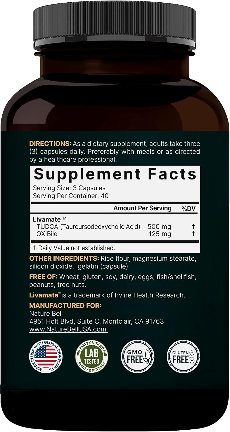Thumbnail 6 de TUDCA Bile Salts Supplement 500 mg