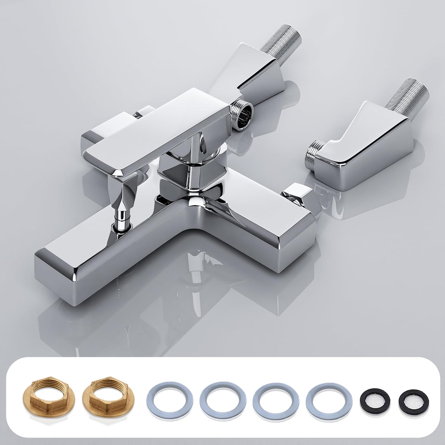 Thumbnail 3 de Robinet de bain MORADO — Mitigeur monocommande sur Pont, Chromé, 180 mm, sortie douche et bain