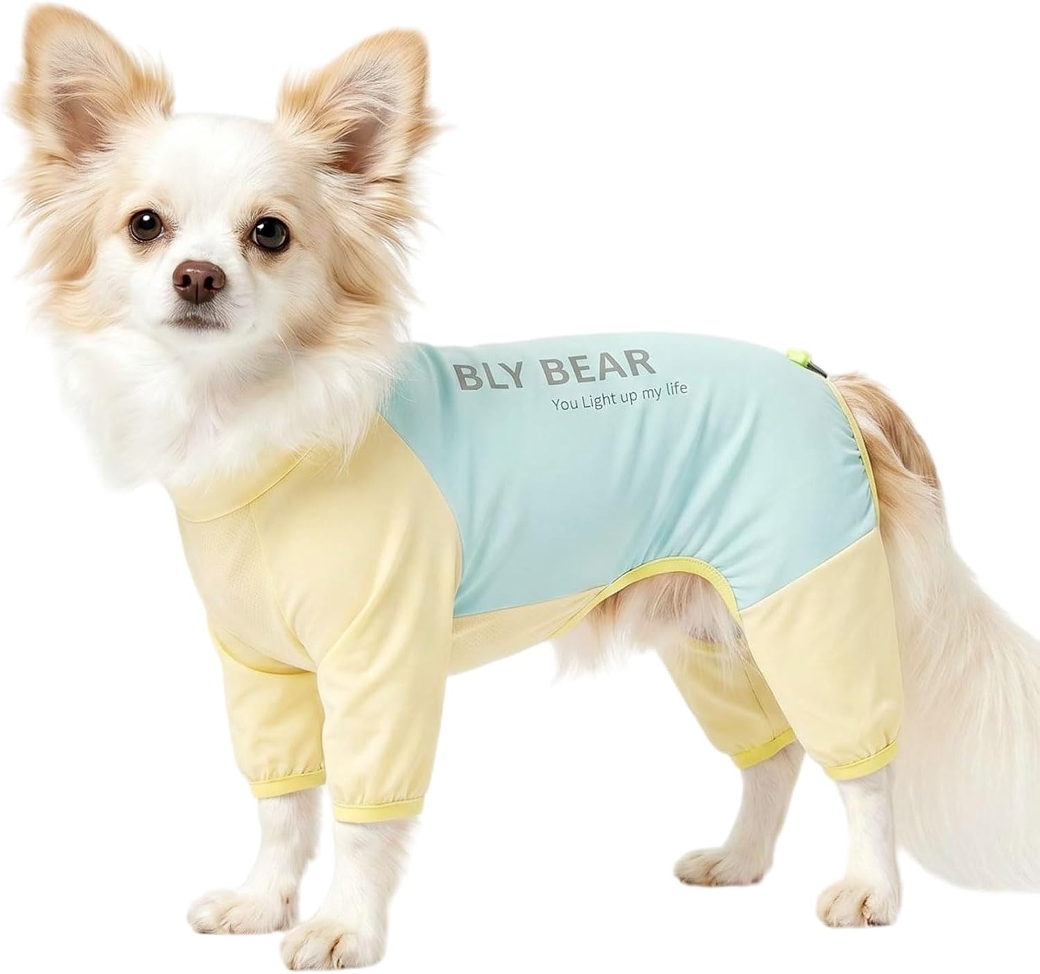 Anlitent Puppy Jumpsuit UPF 50+ Sun Protection: Full-Body Summer Coat for outdoor pups (L 4-5.5kg)