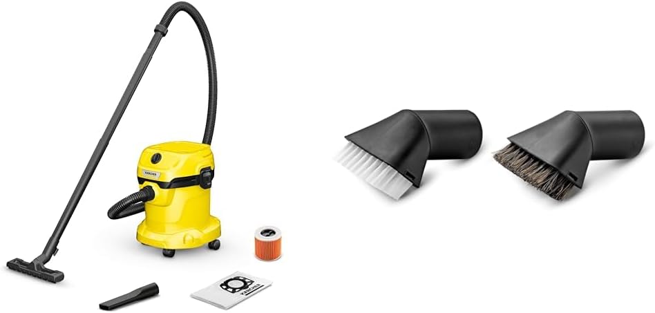 Detalle de Kärcher WD 2 Plus Wet & Dry Vacuum Cleaner — Steel 15 L with Blower Function