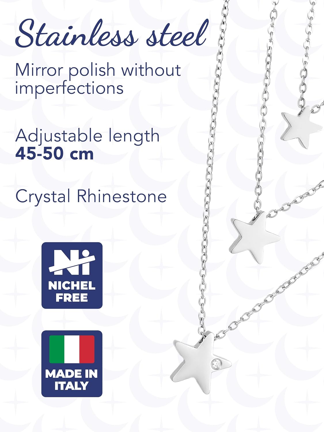 Detalle 2 de inSCINTILLE Collier Multi‑rangs 45‑50 cm 🌟