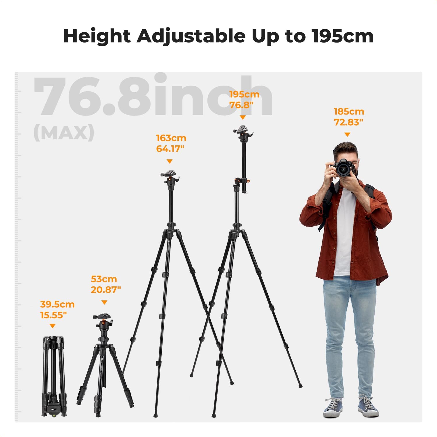 Thumbnail 4 de K&F Concept 76in Camera Tripod