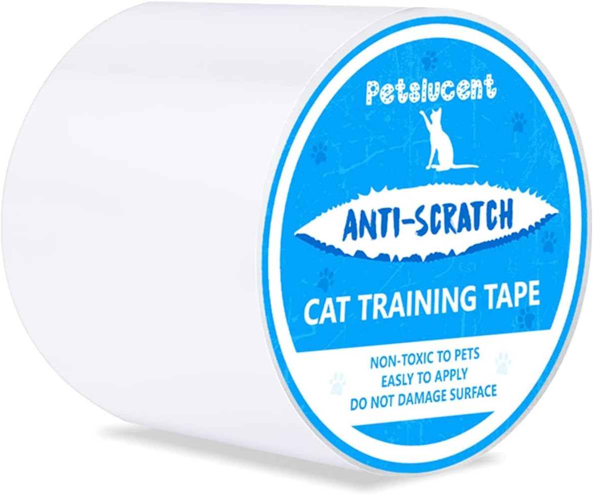 Detalle de Petslucent Cat Scratch Deterrent Sticky Paws Tape (Blue) – double-sided furniture protector & training tape