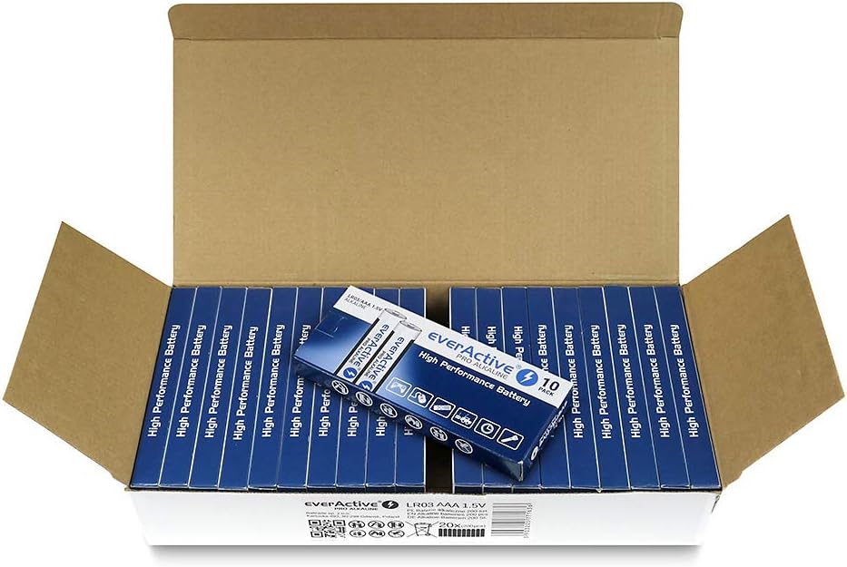 Detalle 2 de everActive baterie alkaliczne AAA LR03/R03, 1,5 V, 200 sztuk