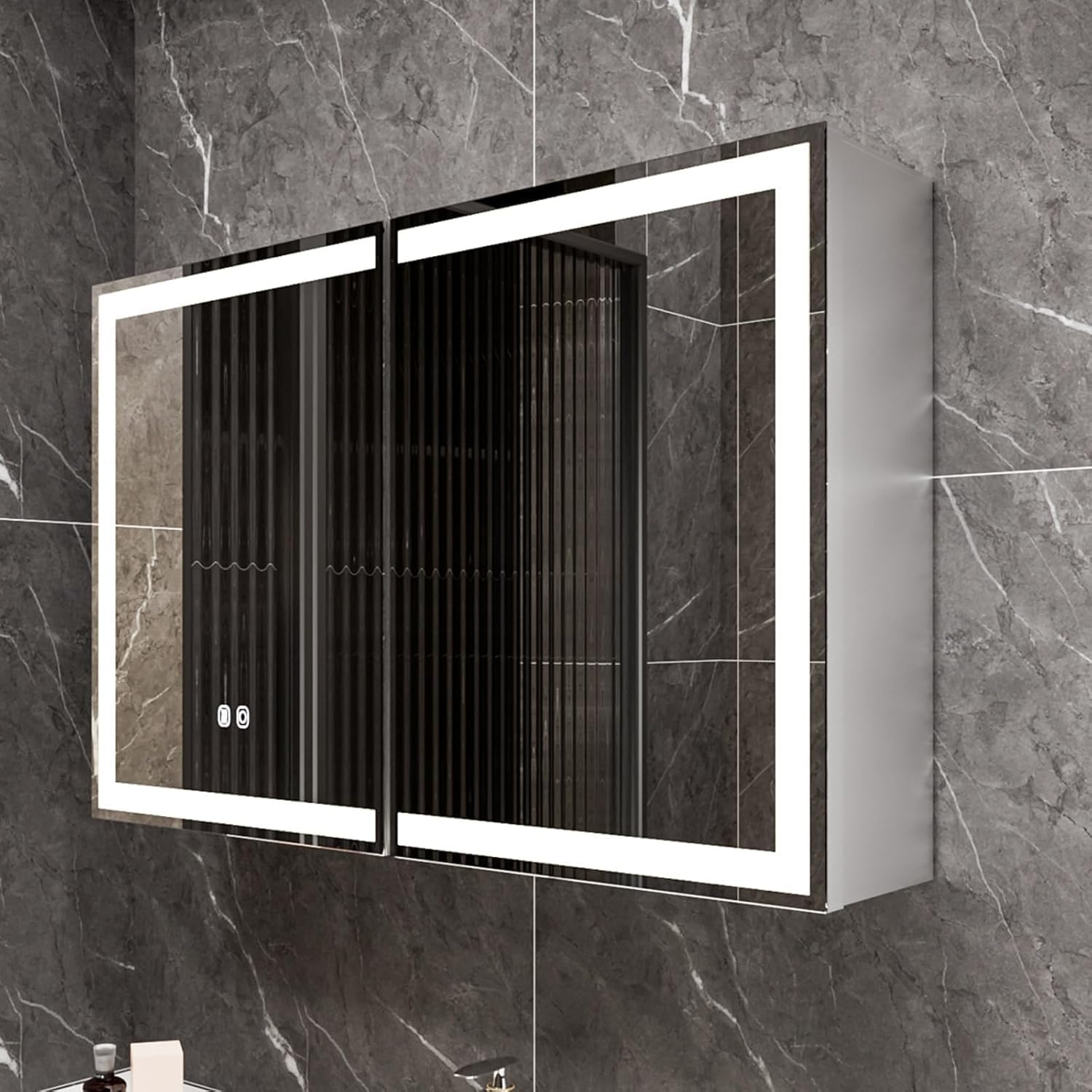 Detalle de Spiegelschrank LED 80x60 für das Bad