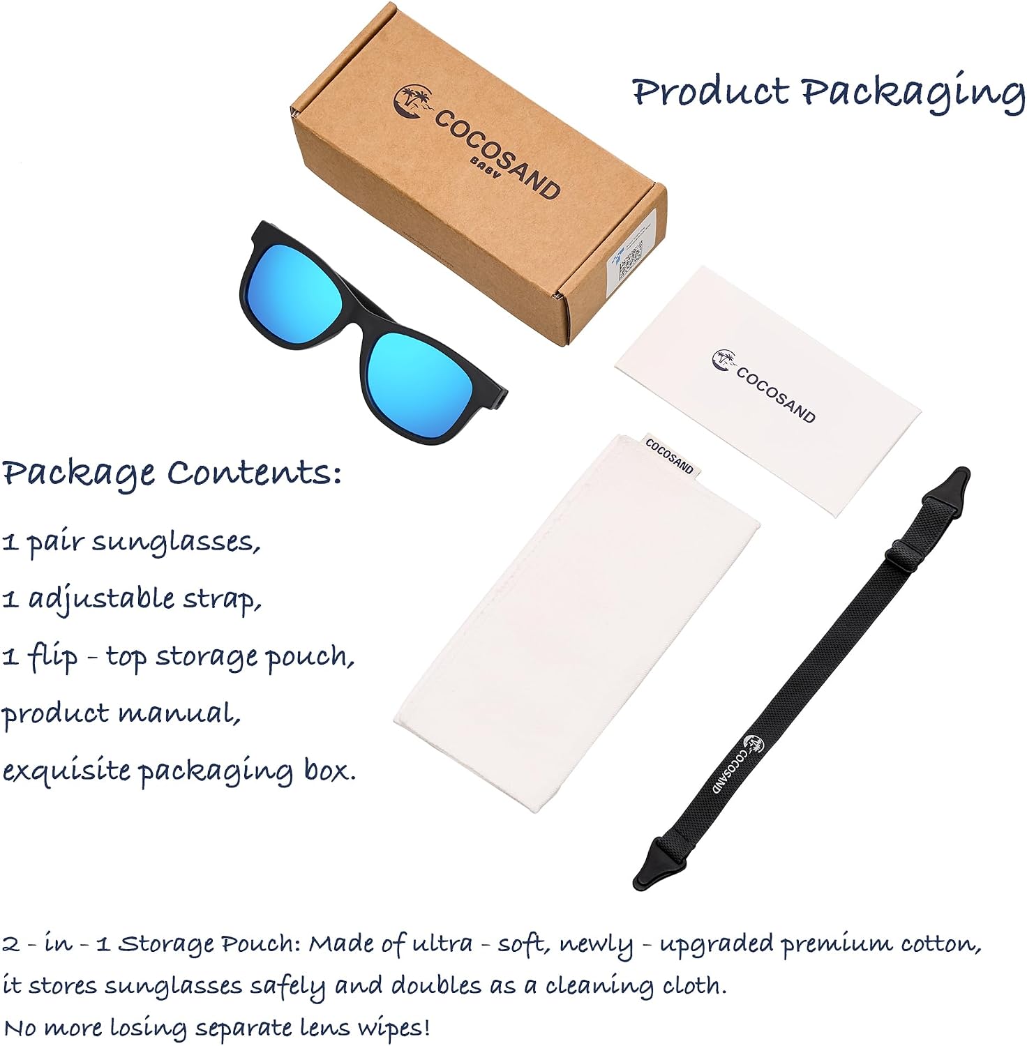 Thumbnail 1 de COCOSAND Flexible Polarized Baby Sunglasses with Strap