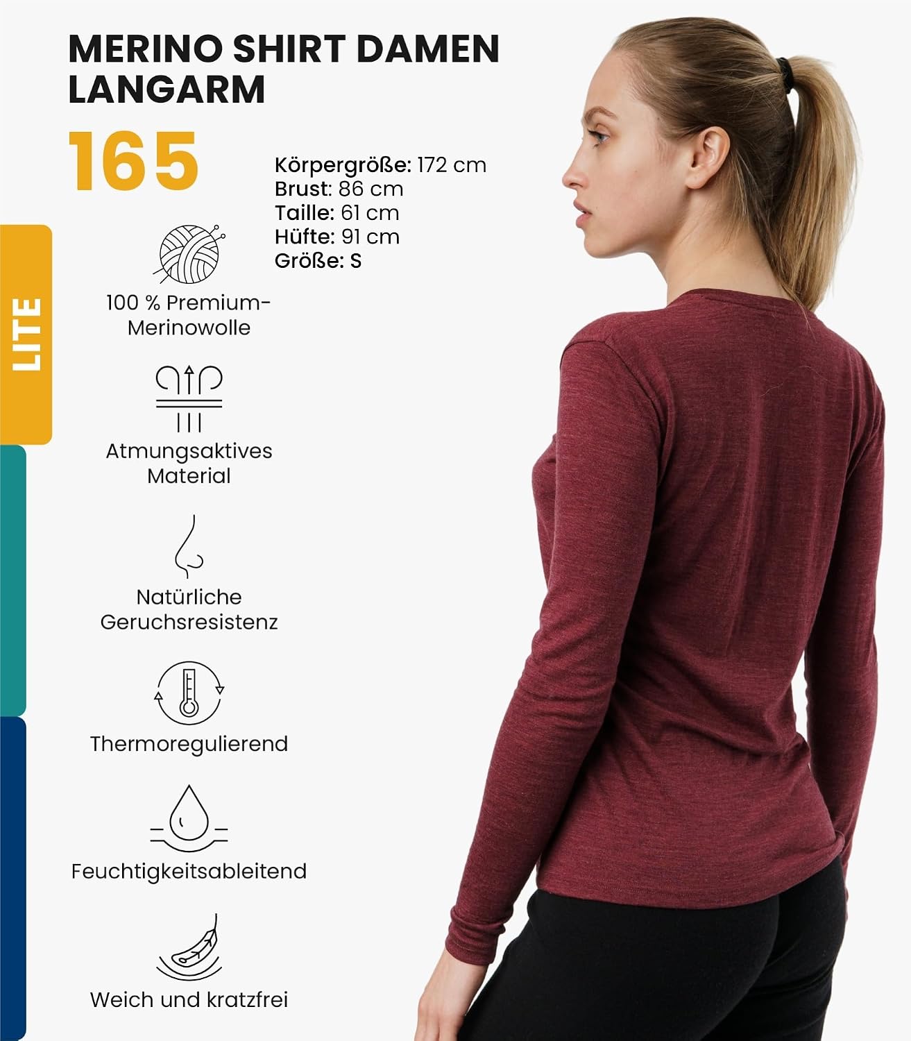 Detalle 2 de Merino.tech Merino Shirt Langarm 18,5 µm