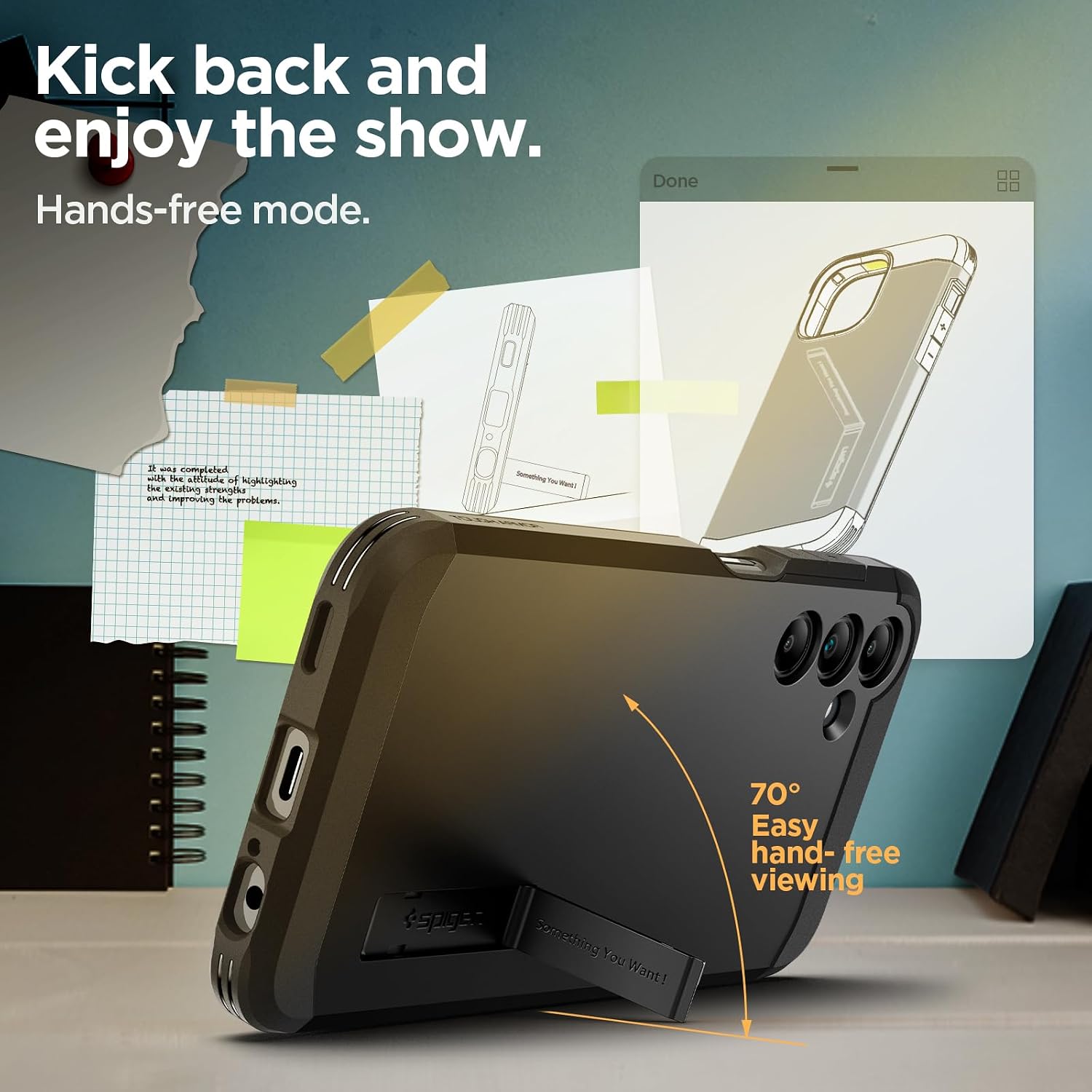 Thumbnail 4 de Spigen Tough Armor coque pour Samsung Galaxy A15 4G 5G – noir