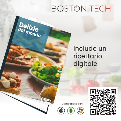 Thumbnail 9 de Boston Tech Bilancia Cucina Digitale con Ciotola Rimovibile in Acciaio Inox, 5 kg/1 g
