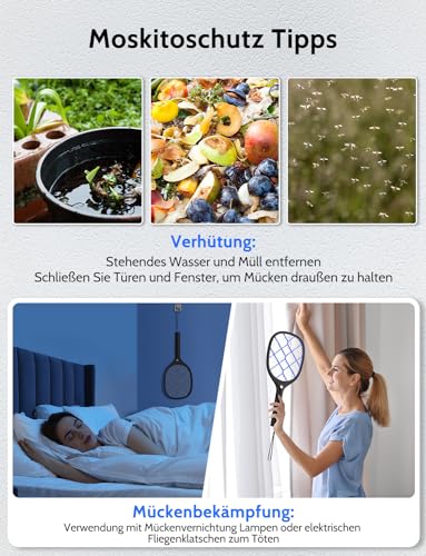 Thumbnail 8 de Yissvic Elektrische Fliegenklatsche extra stark 4000V – zuverlässiger Insektenschutz für Outdoor-Aktivitäten