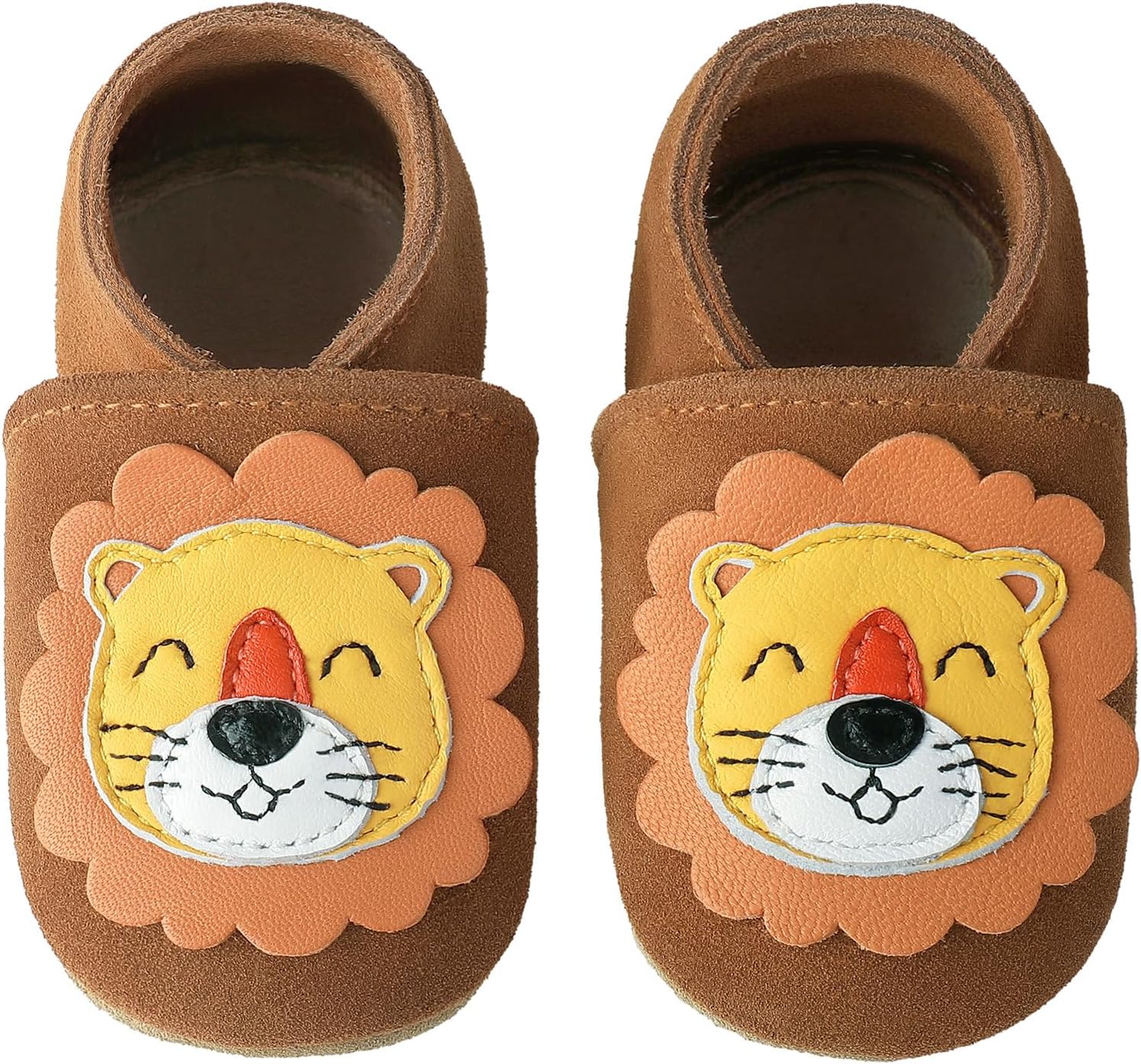 Thumbnail 6 de Aiseyi chaussons pour bébé en cuir souple antidérapants avec élastique