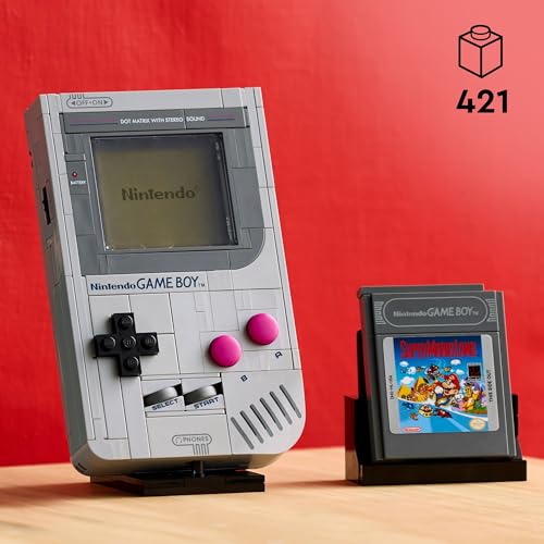Detalle de LEGO Super Mario Game Boy Building Set for Adults (72046): a nostalgic Nintendo display model
