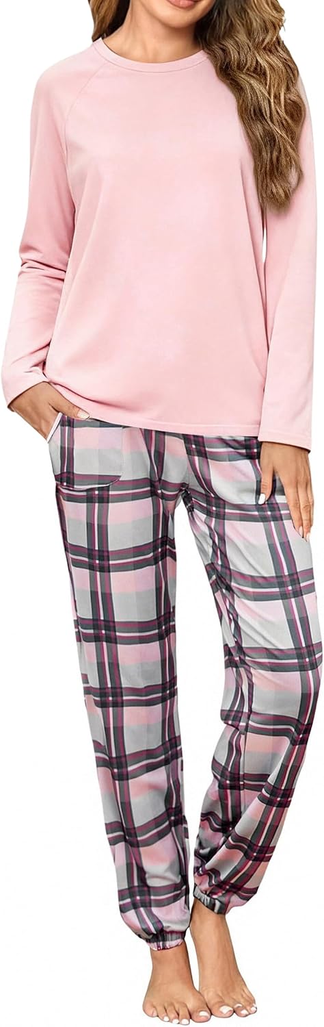 Thumbnail 6 de Uniexcosm Chemise de Nuit Femme en Coton Manches Longues – Pyjama Hiver Rayé