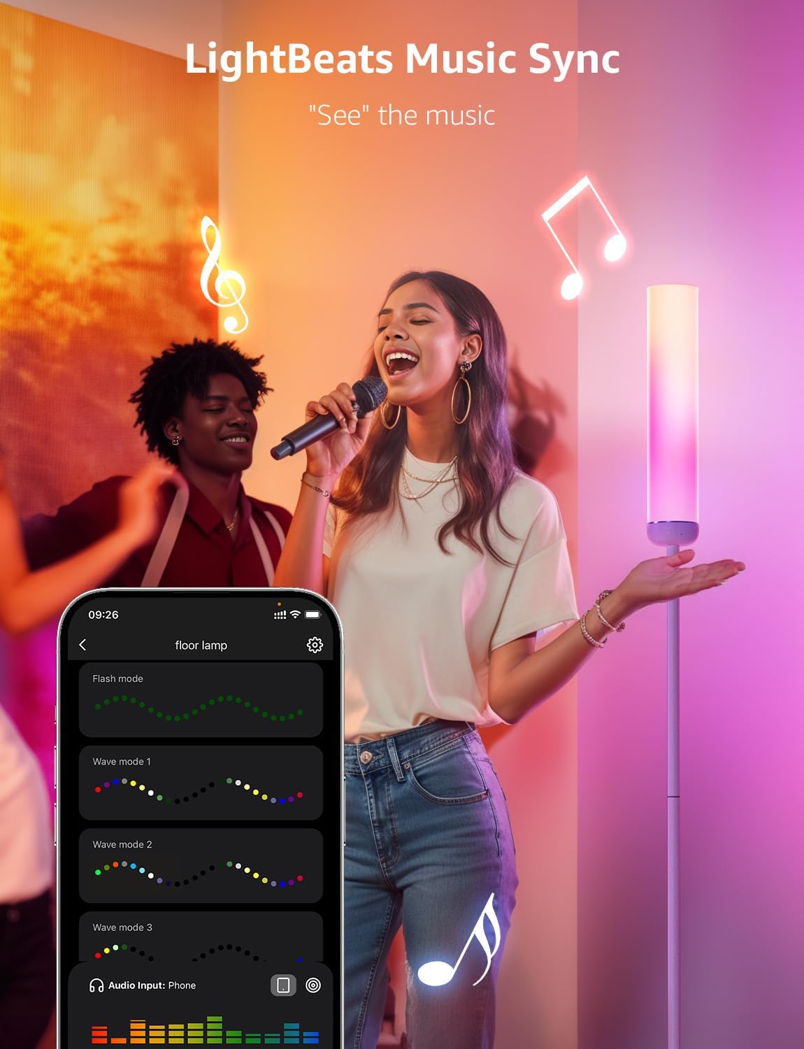 Thumbnail 3 de Lepro O1 AI Floor Lamp — Smart Corner Lamp with Music Sync and AI Lighting Designer
