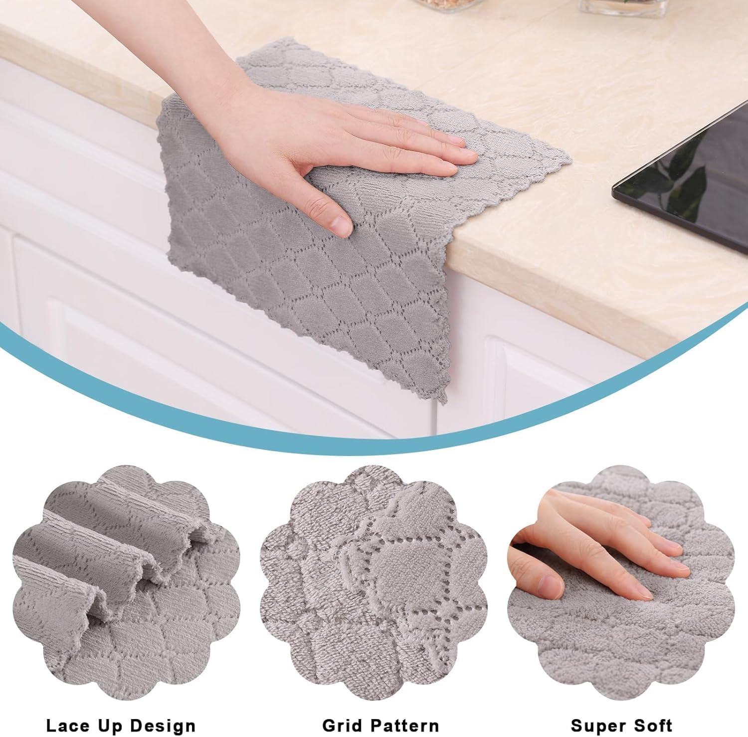 Thumbnail 1 de Homaxy 12 Pack Kitchen Dish Cloths