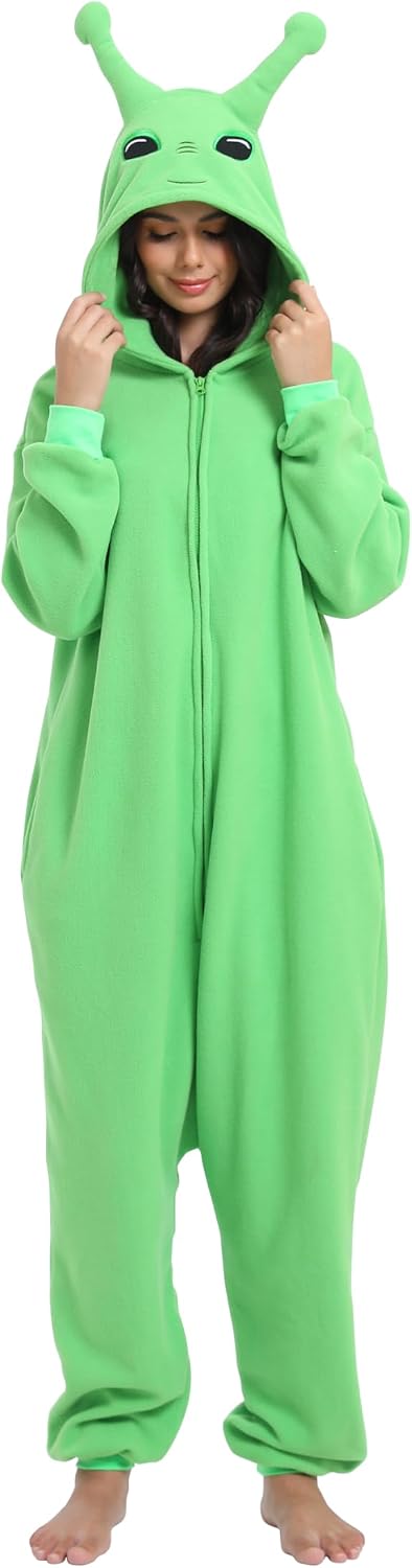 Detalle de BGOKTA Adult Animal Onesie Pajamas, 100% Polar Fleece Halloween Costume, S–XL