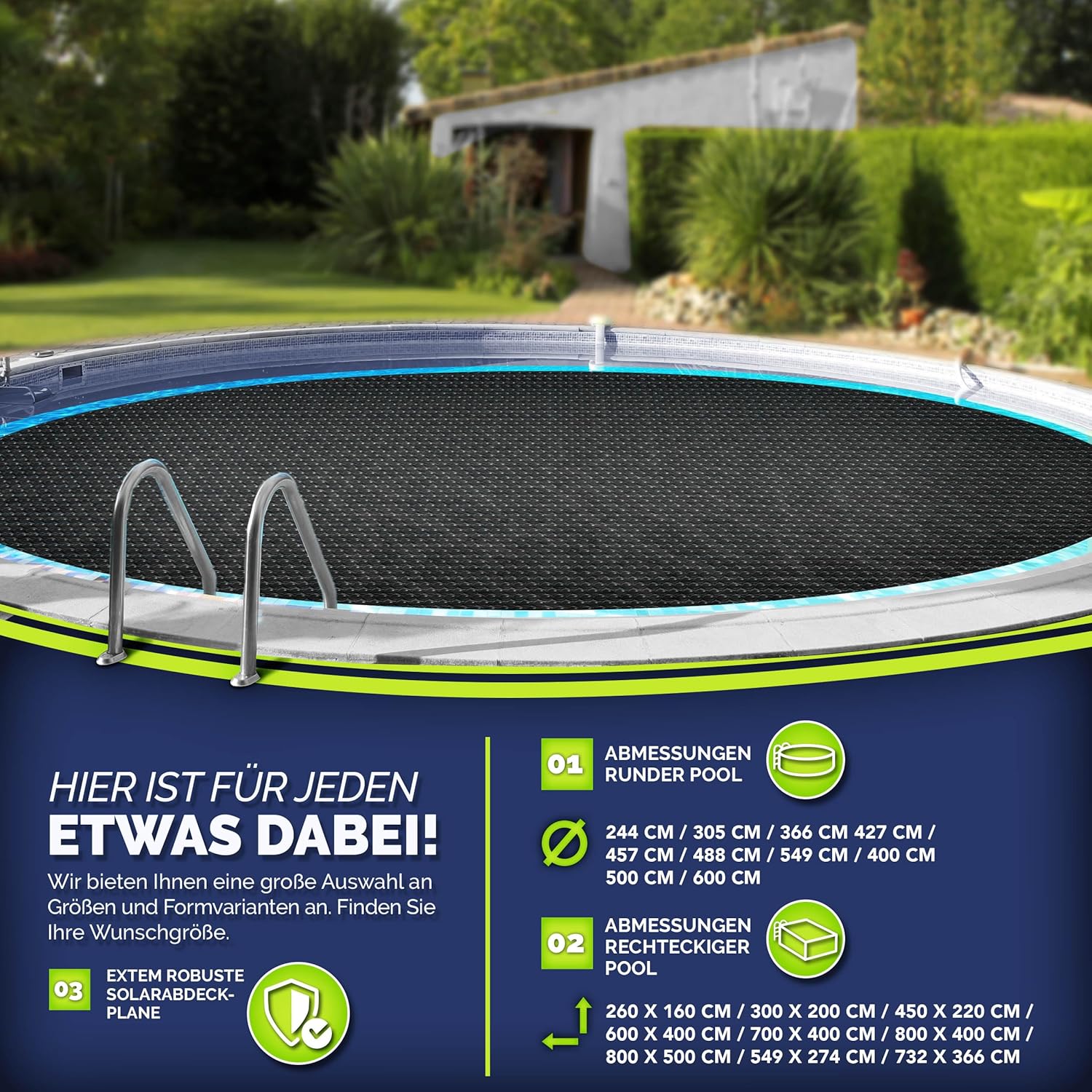 Thumbnail 5 de tillvex Premium Pool Solarplane 549x274 cm