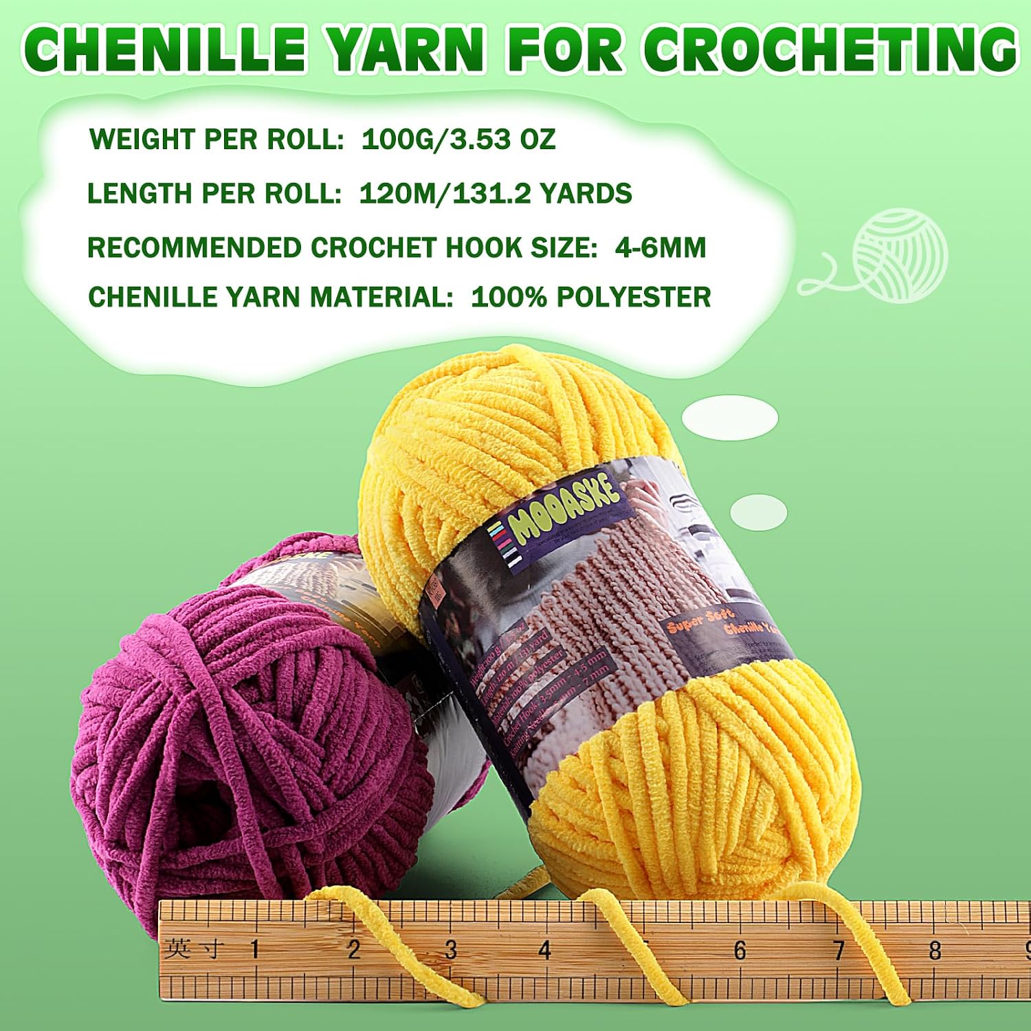 Thumbnail 2 de Chenille Yarn 100% Polyester
